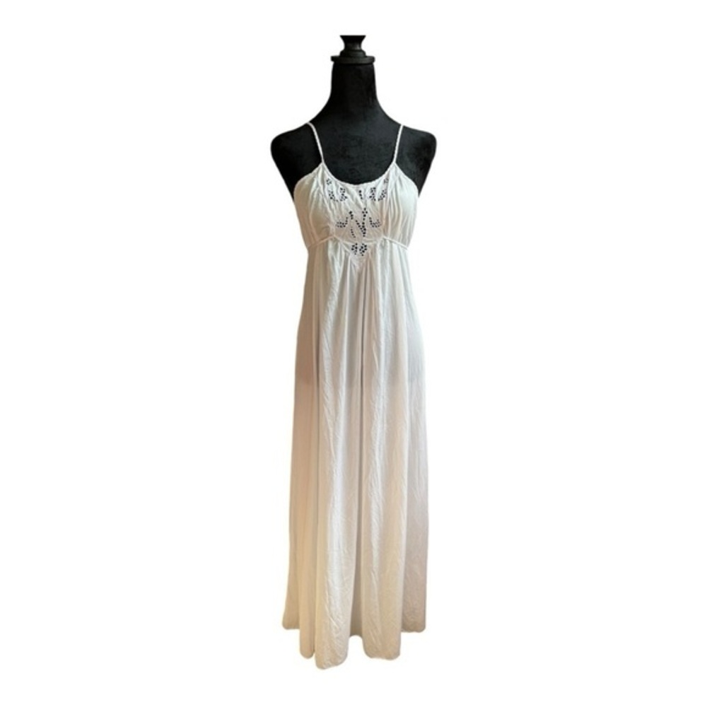 Vintage Gossard Ivory Lace‎ Nylon Nightgown size Small